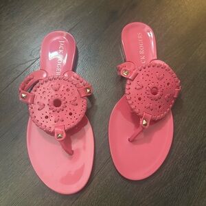 Jack Rogers Pink Sandals with Decorative Medallion - size 8